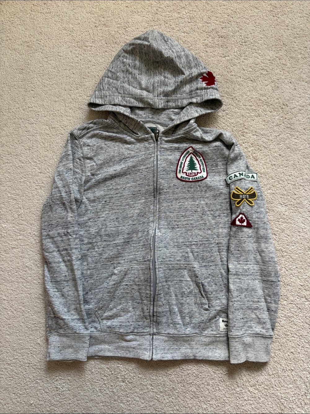 Roots Kids Gray Zip-Up Hoodie Sweater